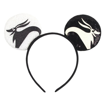 Sequin Ghost Mouse Ear Headband