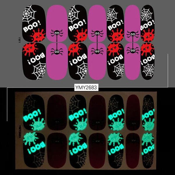 Spooktacular Glow In The Dark Nail Stickers