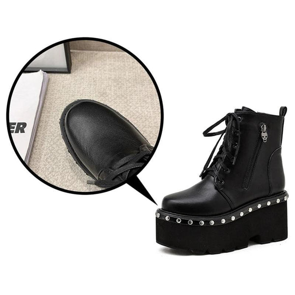 Black Goth Platform Boots