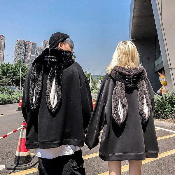 Gothic Rabbit Couple Hoodie