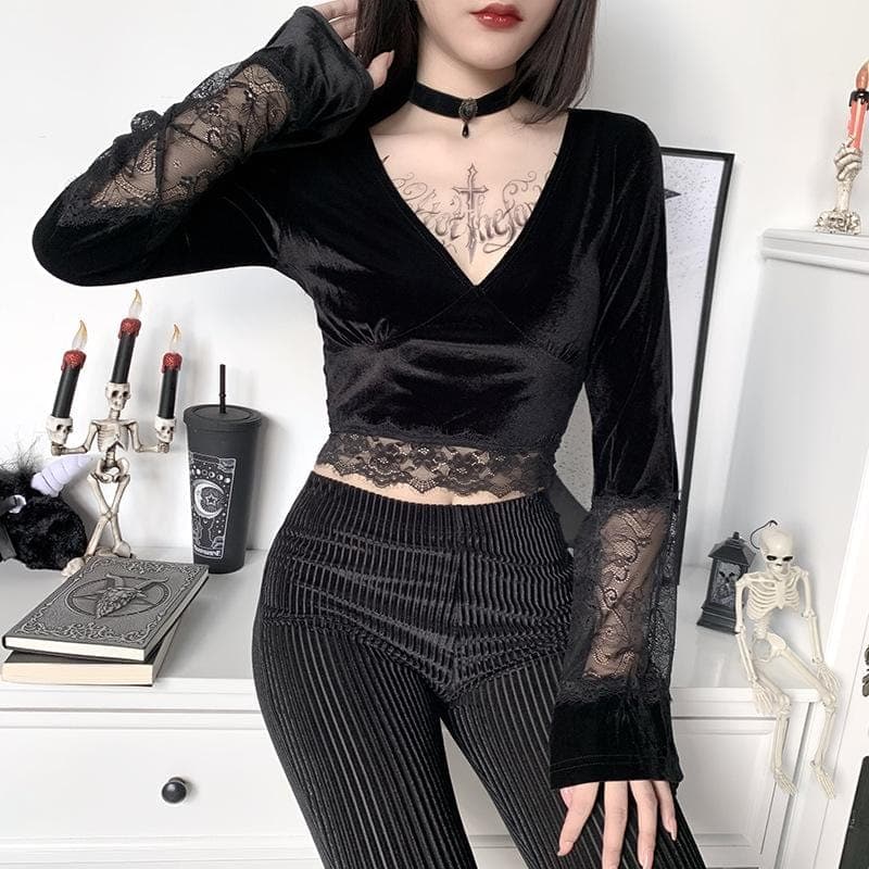 Vespera Long Sleeve Crop Top