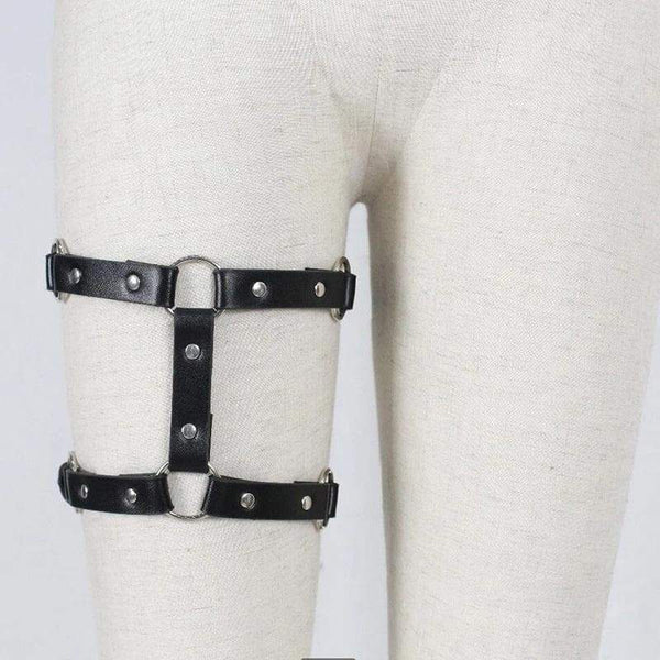 Gothic Mistress Leg Harness