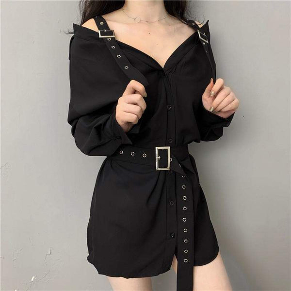 Black Suspender Dress