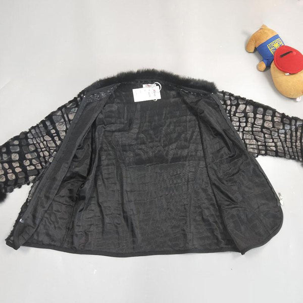 Sassy Black Croc Jacket