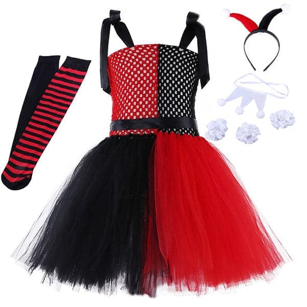 Harley Quinn Inspired Girls Tutu Dress