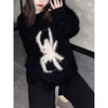 Fuzzy Spider Black Sweater