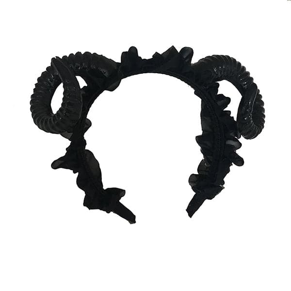 Black Damsel Horn Headband