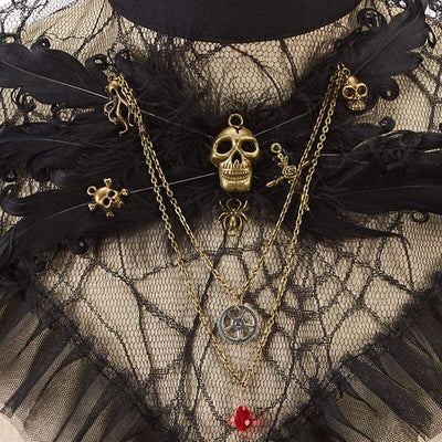Skull Cobweb Neck Collar