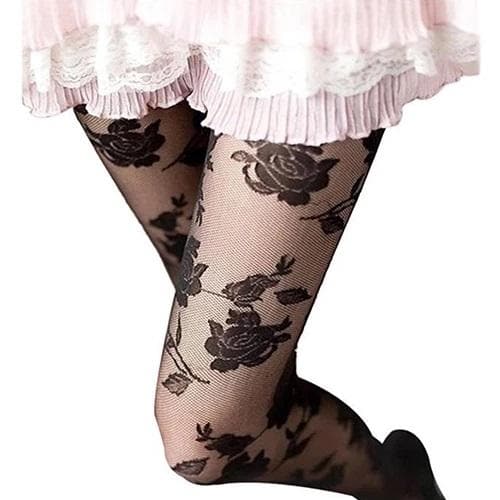 Dark Rose Lace Stockings