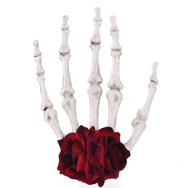 Floral Skeleton Hand Hair Clip/Brooch