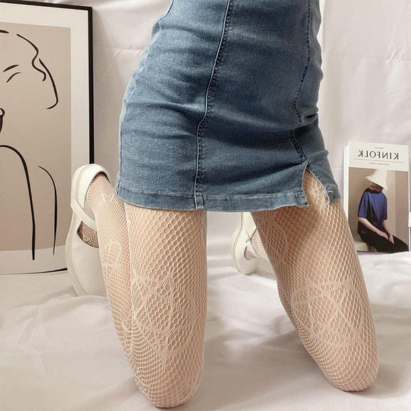 Magical Pentagram Fishnet Tights