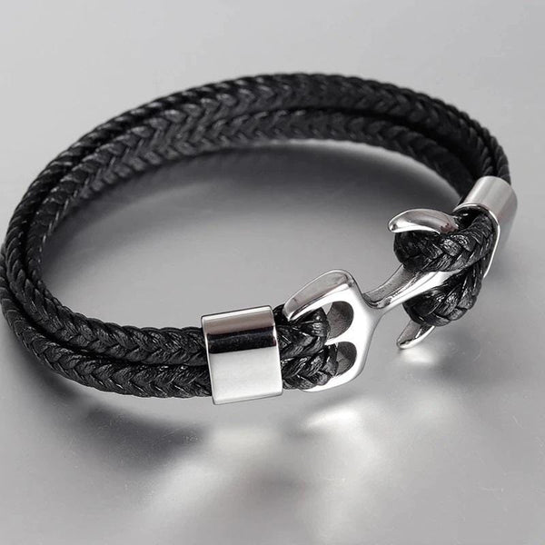 Anchorman Leather Bracelet