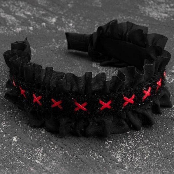 Domina Black Lace Headband