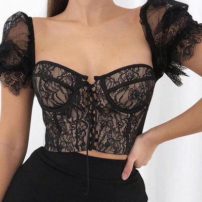 Classy Moon Flower Crop Top