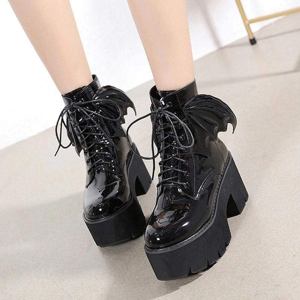 Devil Winged Boots - Gothic Babe Co