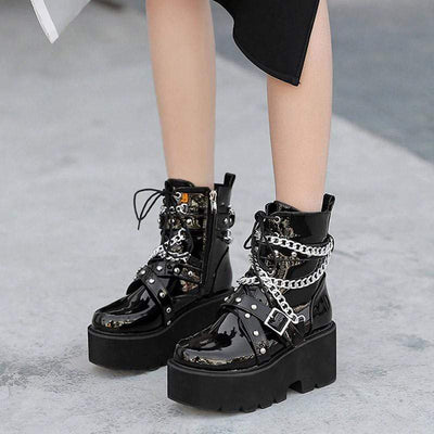 Tormented Gothic Chain Boots