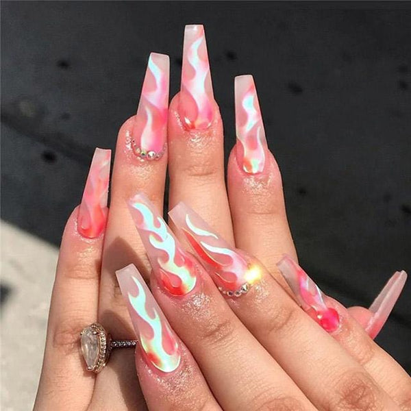 Flame Art Nail Sticker