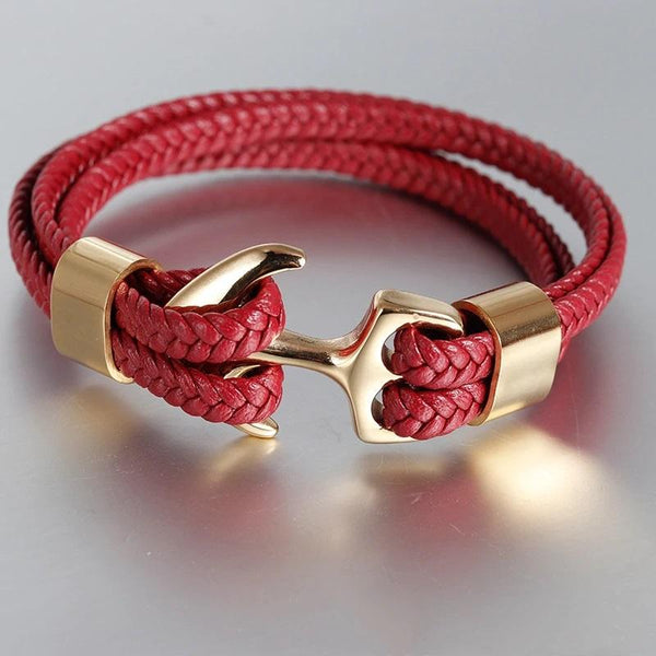 Anchorman Leather Bracelet