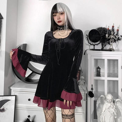 Bloody Witch Velvet Dress