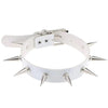 Silver Spiked Leather Choker