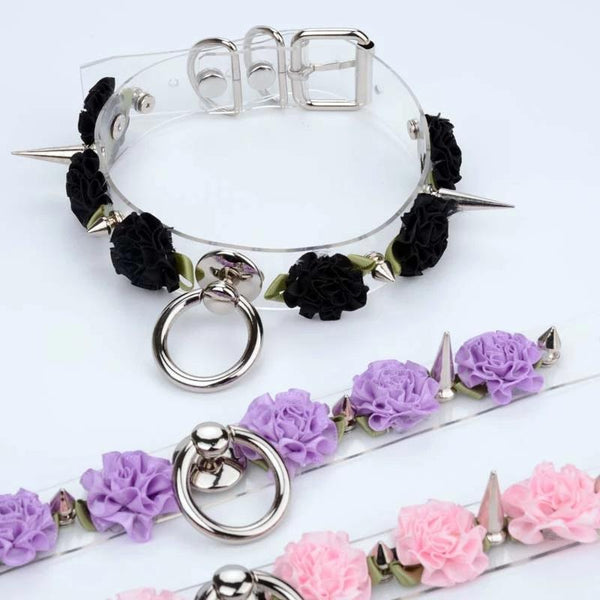 Kawaii Flower And Spike Choker