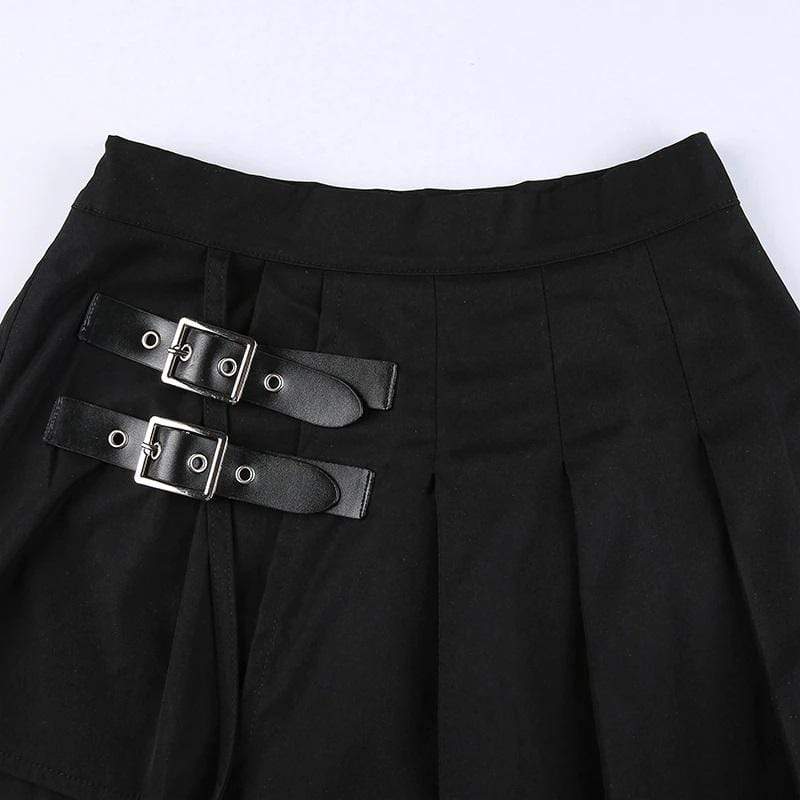 Expulsion Pleated Mini Skirt - Gothic Babe Co