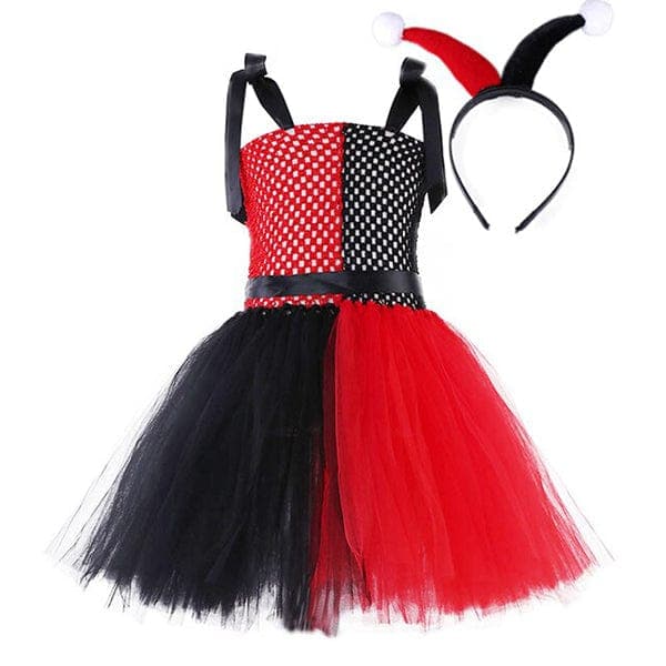 Harley Quinn Inspired Girls Tutu Dress