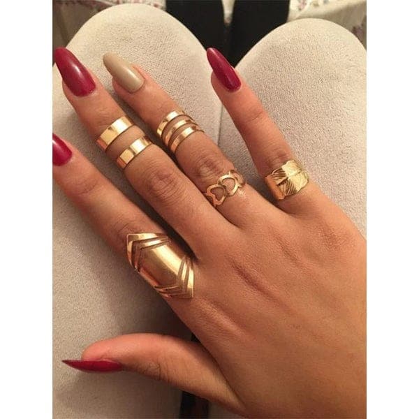 Bohemian Edgy Ring Sets