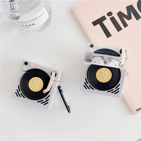 Retro Gramophone Airpods Silicone Case