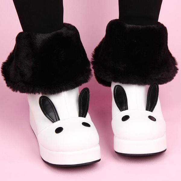 B&W Bunny Toe Shoes