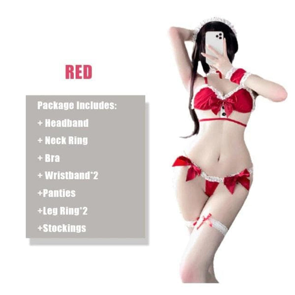 HexMas Gift Red Lingerie Set