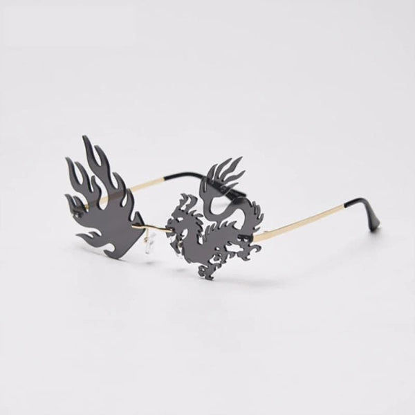 Fire Dragon Rimless Sunglasses