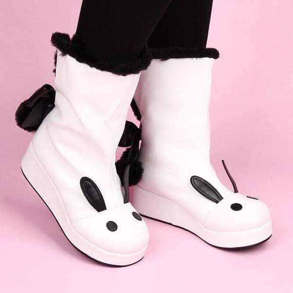 B&W Bunny Toe Shoes