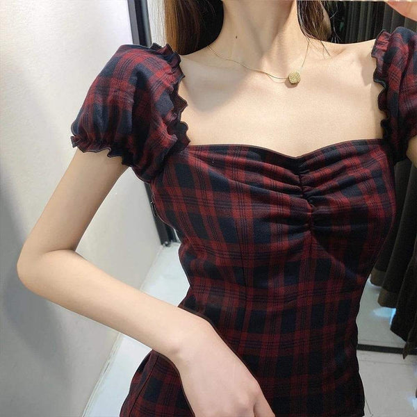 Morticia Vintage Plaid Dress