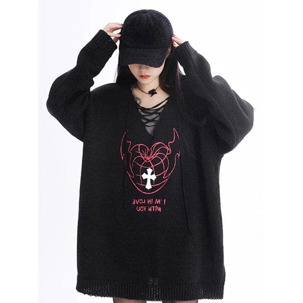 Emo Grunge Sweater Top Set