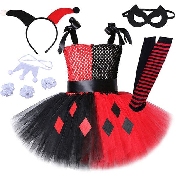 Harley Quinn Inspired Girls Tutu Dress