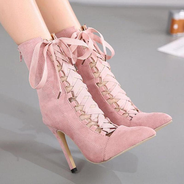 Flashy Gladiator High Heel Boots