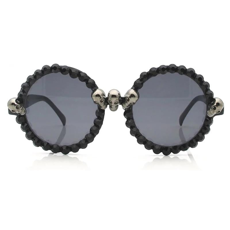 Trendy Retro Round Sunglasses With Chain