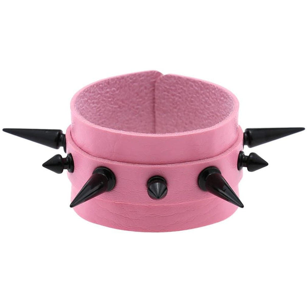 Punk Spike Leather Bracelet