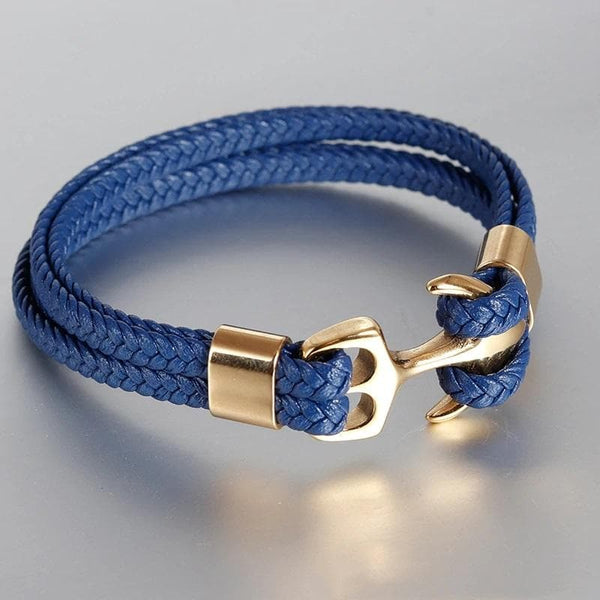 Anchorman Leather Bracelet