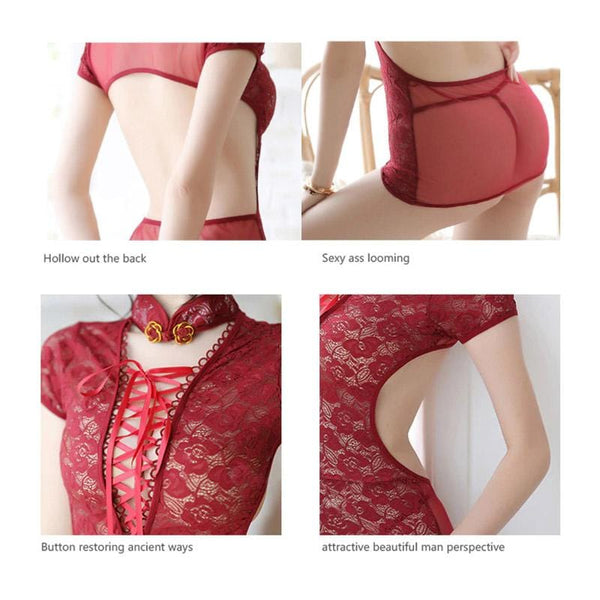 Exposed Lolita Floral Lingerie