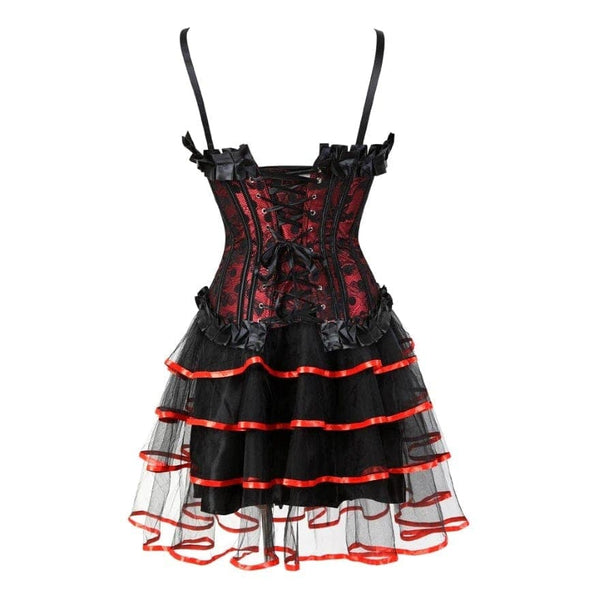 Polka Dot Overbust Corset Dress