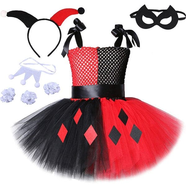 Harley Quinn Inspired Girls Tutu Dress