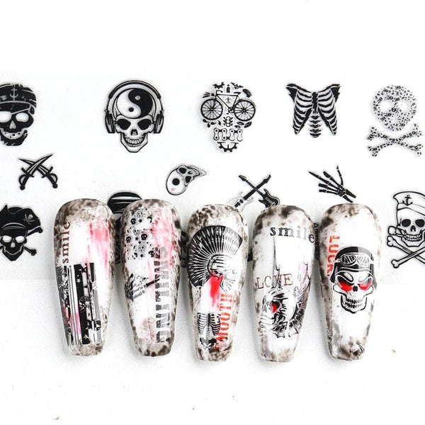 Oh My Skull Nail Art Stickers