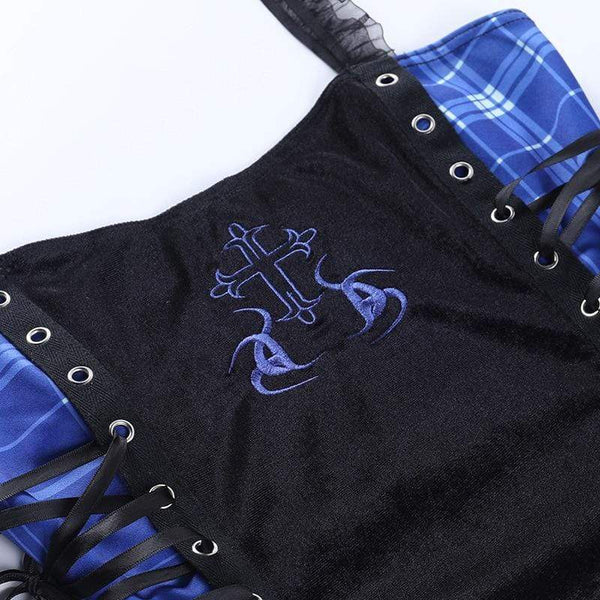 Gothic Crucifix Velvet Top