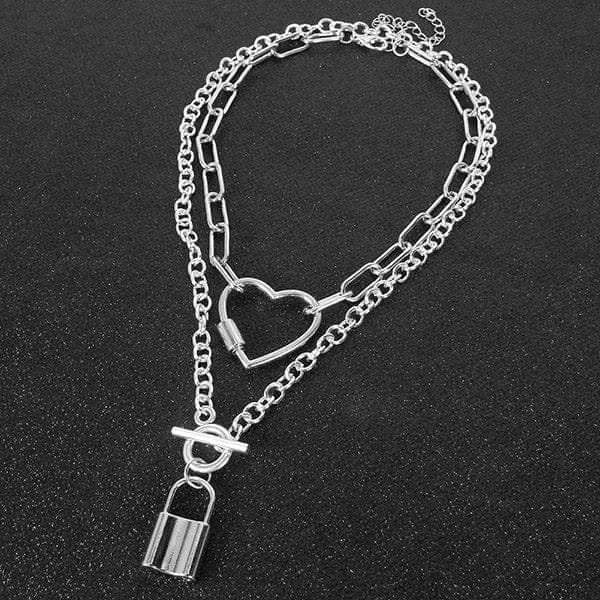 Carabiner Layered Chain Necklaces