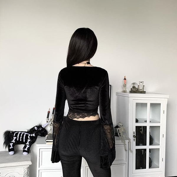 Vespera Long Sleeve Crop Top