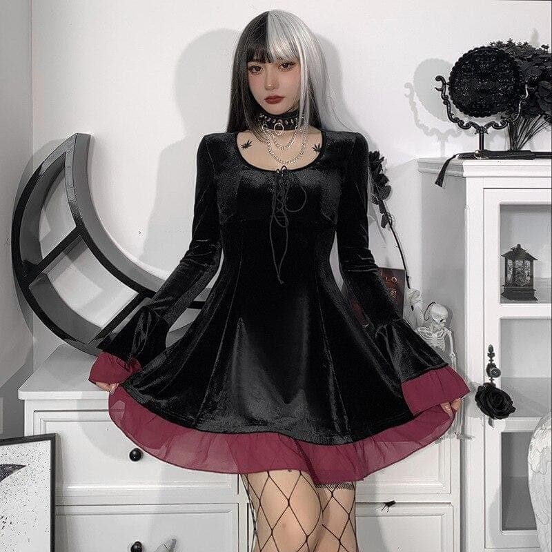 Bloody Witch Velvet Dress