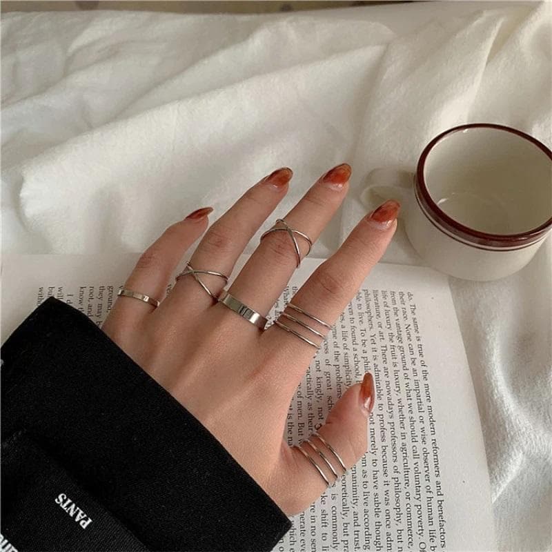 Mystique Geometric Ring Set