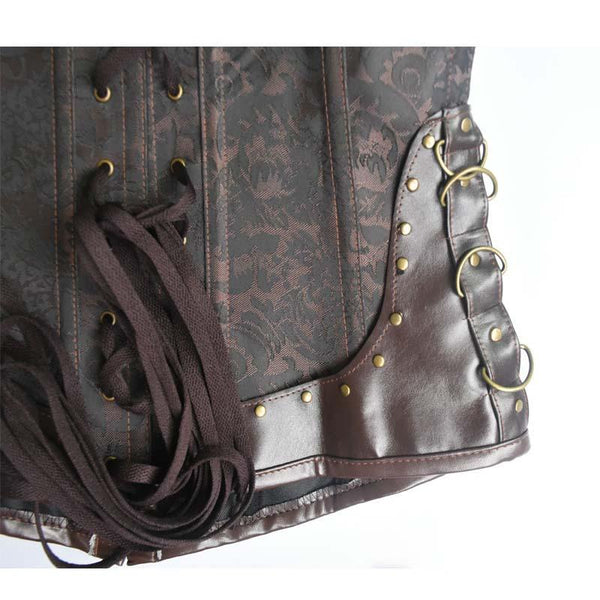 Dark Abyss Brocade Steampunk Corset